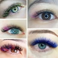 thumbnail image 6 of Colored Eyelash Extensions 8 Colors Rainbow 0.12mm C curl 11mm Individual Lashes Purple Blue Pink Brown Classic Professional Salon Supplies, 6 of 6