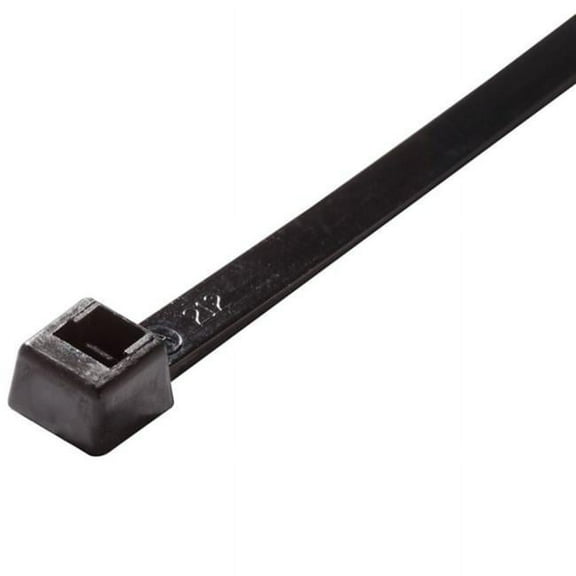 8 in. 40 lbs Cable Tie, UV Black - 100 per Bag