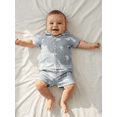 thumbnail image 5 of BemeyourBBs Toddler Baby Boy Summer Clothes Baby Boy Cotton 2 Piece Outfit Dinosaur Bus Lobster Print Short Sleeve Button Down Shirt with Elastic Waist Shorts Set Toddler Boys Summer Outfit, 5 of 9