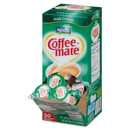 Coffee-mate Liquid Coffee Creamer Irish Crème 0.375 oz Mini Cups 50/Box 4 Box