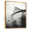 thumbnail image 2 of Designart "Bridge Shrouded in Fog II" Cityscapes Floater Framed Canvas Print, 2 of 7