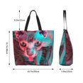 thumbnail image 3 of Zufioo Psychedelic Hairless Cat for Women's Single-shoulder Shopping Bag, Large-capacity Handbag Storage Bag, Commuter Bag Campus Bag Travel Bag-One Size, 3 of 8