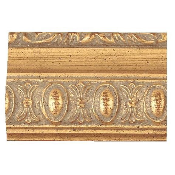 Picture Frame Moulding (Wood) 100Ft Bundle - Traditional Gold Finish - 1.5" Width - 1/2" Rabbet