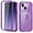 Darkpurple, variant on ELEHOLD Full Body Magnetic Case for iPhone 15,Built-in Front Screen Protector 360 Protection Compatible with Mag Safe Transparent Clear Shockproof Cover for iPhone 15,Lightpurple