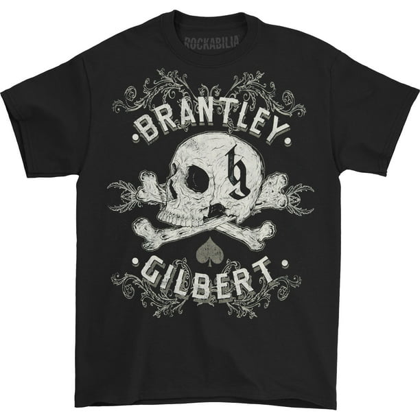 Brantley Gilbert - Brantley Gilbert Men's Ornate Skull T-shirt Black ...