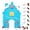 Blue, variant on Christmas Party Game Gingerbread House Mini Golf Game Set with Candy Cane Sticks & Soft Balls Holiday Indoor Activity for Family Gathering