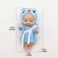 thumbnail image 2 of 1 Pcs 4 Inch Mini Baby Dolls Lifelike Realistic Baby Dolls Animal Clothes Cute Tiny Gifts for Kids Birthday Party, 2 of 5