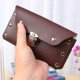 thumbnail image 4 of Riñonera de cuero PU para mujer y hombre, bolsa para teléfono con remaches (marrón claro) Tmvgtek Oficina Multiescena Multifunción, 4 of 9