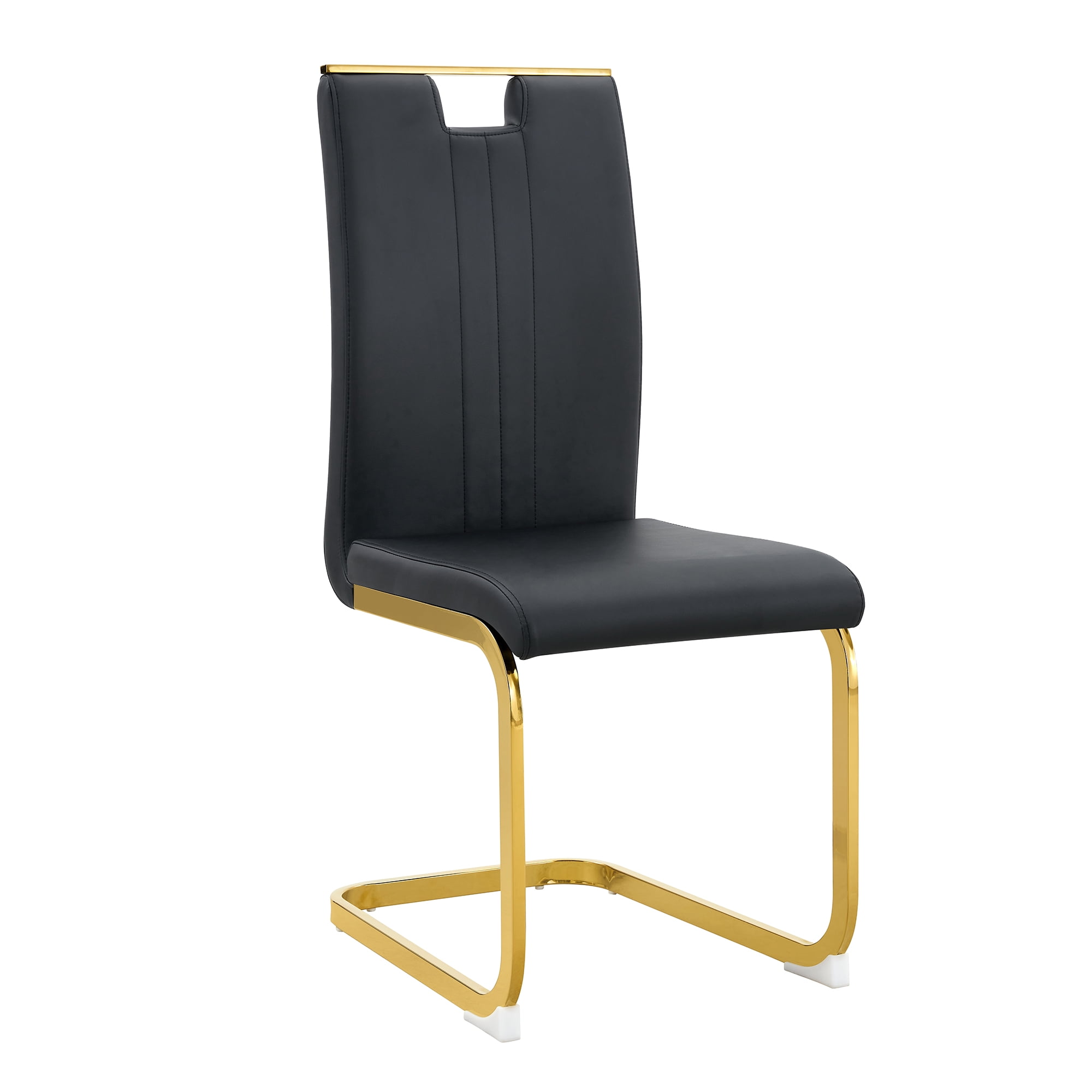 Alvantor Dining Chairs Set of 4, Simple Bow-Shaped Chairs, Accent Chairs for Dining Room & Kitchen Black
