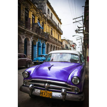 Classic American Car, Havana, Cuba Print Wall Art By Jon