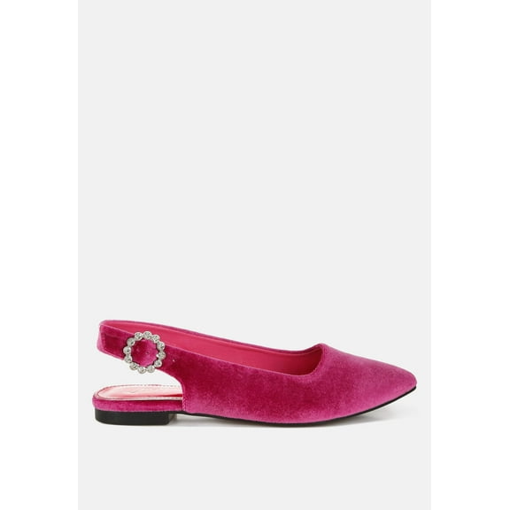 Dolan Velvet Slingback Flat Sandals