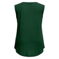 thumbnail image 4 of Fshinging 2026 Summer Fashion Tank Top for Women Casual Cowl V Neck Linen Blend Sleeveless Loose Fit Basic Camisole Green S, 4 of 4