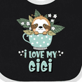thumbnail image 4 of Inktastic Teacup Raccoon I Love My Gigi Boys or Girls Baby Bib, 4 of 4
