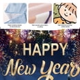 thumbnail image 3 of Happy New Year Party Backdrop Fabric Sign Poster Banner with Pattern Firework for New Year Party Decoration Photo Props Background Supplies, 3 of 5