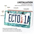 thumbnail image 5 of 2-Pack Aluminum License Plate Frame with 2 Holes for GM License Plate Cover with Free Screws Teal Leaves and Vines, 5 of 8