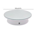 thumbnail image 2 of Soporte de exhibición giratorio de 360 ​​grados plato giratorio eléctrico ajustable (espejo) blanco, 2 of 8