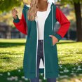 thumbnail image 6 of Yourumao Zip up Hoodie for Women Color Block Hooded Long Jackets Raglan Long Sleeve Jackets Soft Cozy Casual Fall Overcoats with Pockets, 6 of 6