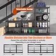 thumbnail image 6 of ABORON 72" H 5-Tier Black Metal Storage Shelves for Garage(4 Pack), 36" Wider Garage Shelving Utility Storage Rack for Kitchen Organization Warehouse Basement Shelf Rack, 6 of 12