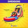 thumbnail image 4 of Pogo Bounce House Crossover Kids Inflatable Water Slide, Rainbow Cloud with Blower, 15 ft, 4 of 10