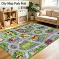 thumbnail image 6 of ORGOWEL Kids Carpet Playmat Area Rug Car Mat Play Rug for Playroom Educational Car Mat Machine Washable Non-Slip Kids Rug for Bedroom, Living Room,59"x78.7",Green, 6 of 11