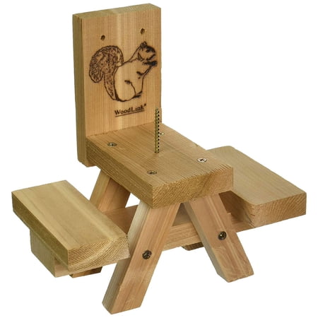 Woodlink Wooden Mini Picnic Table 1 Ear Corn Cob Squirrel Feeder