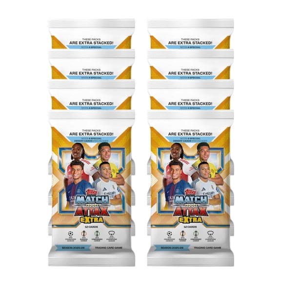2025-26 Topps Match Attax Extra UEFA Champions League Cards - 8-Pack Set (96 Cards)
