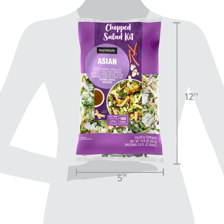 Marketside Asian Chopped Salad Kit, 10.6 oz Bag, Fresh 