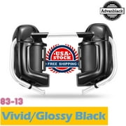 Advanblack Vivid/Glossy Black Lower Vented Leg Fairings Cap Glove Box Fit for Harley Touring Road King FLHR Street Glide 1983-2013