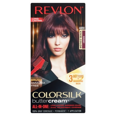 Revlon Colorsilk Buttercream Hair Color, Vivid (Best Burgundy Box Hair Dye)