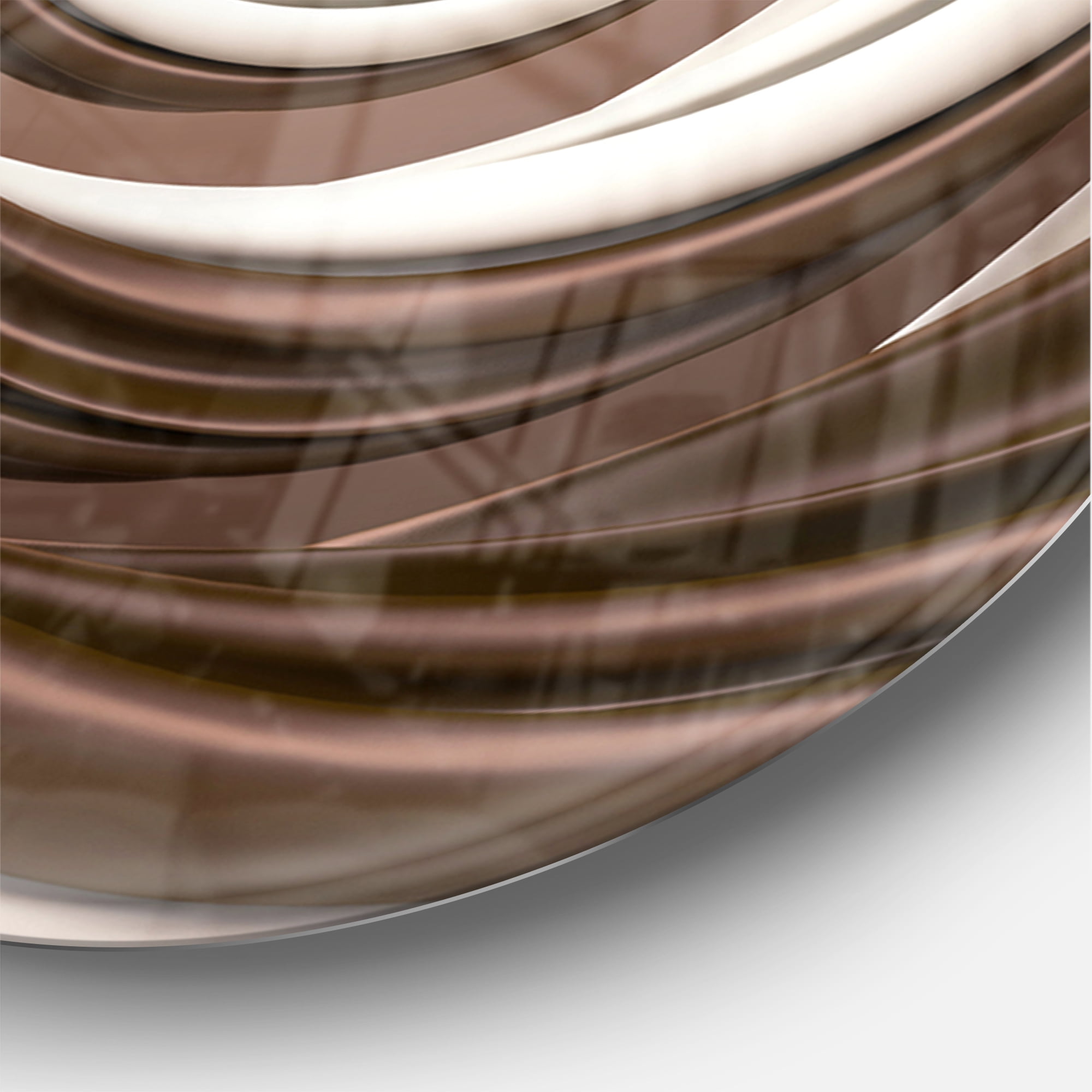 Designart 'Chocolate and Milk Candy Spiral Design ' Modern wall clock
