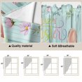 thumbnail image 5 of Turquoise Easter Swag Valances for Windows, Kitchen Window Curtains Over Sink, Spring Easter Bunny Eggs Floral Wooden Window Treatment Curtains for Living Room/Bedroom Curtains 2 Panel Sets 36"x45", 5 of 8