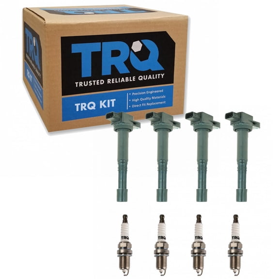TRQ Ignition Coil & Iridium Spark Plug Kit Set for 2004-2008 Acura TSX New ICA71817