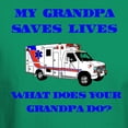 thumbnail image 3 of CafePress - Ambulance Saves Lives Grandpa Dark T Shirt - Men's Classic Graphic Cotton T-Shirt, 3 of 4