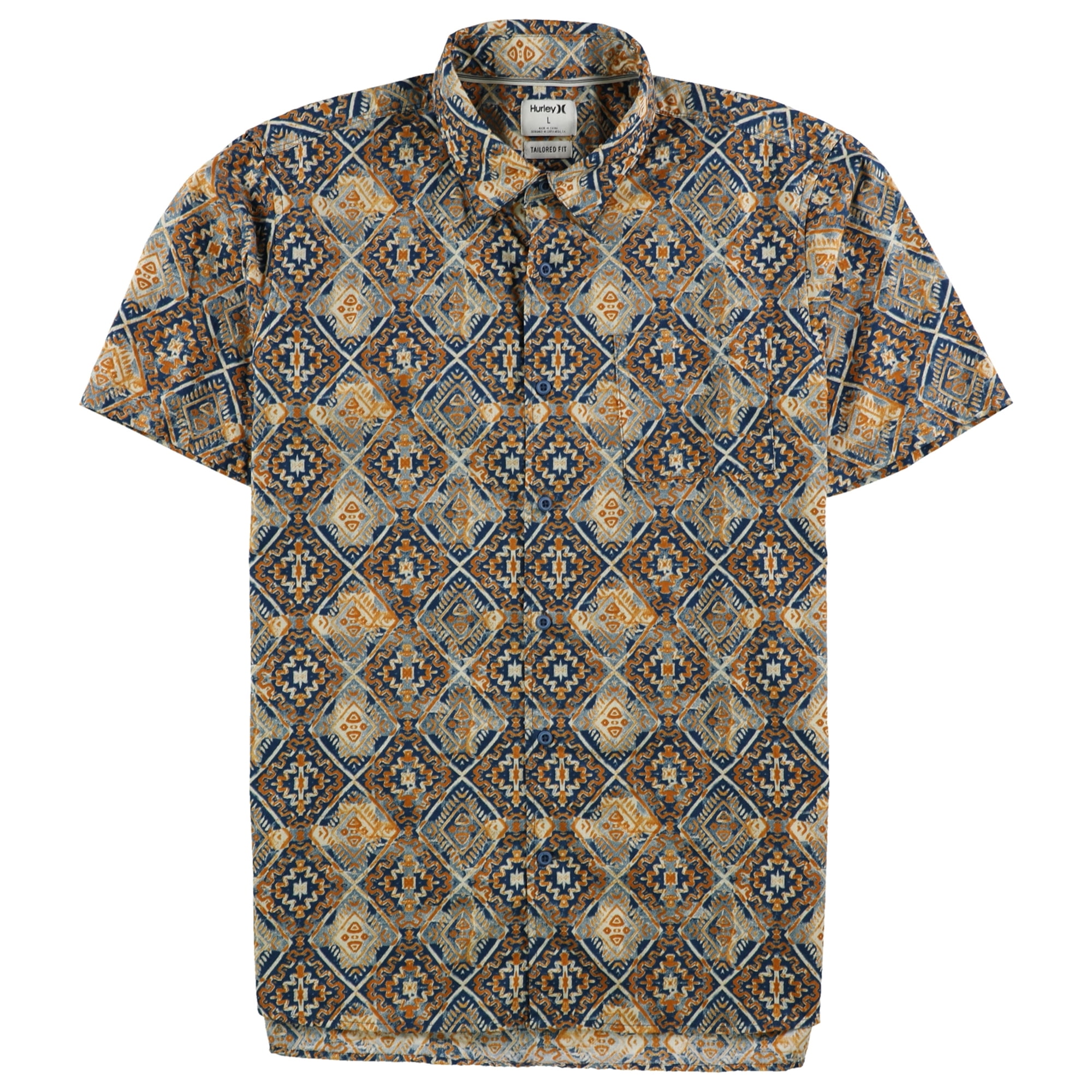 mens hurley button up shirts