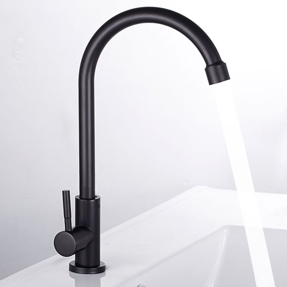 Yanxinjia Home Water-Tap Faucet Kitchen Black Llave De Agua Para Cocina for Vessel Sink Dish Basin Stainless Steel