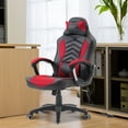 thumbnail image 2 of HomCom Racing Style Ergonomic Gaming Chair With Lumbar Support - Red / Black, 2 of 10