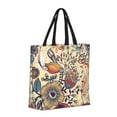 thumbnail image 2 of Naloa Floral With Birds And Fantasy Flowers Tote Bag for Women, Foldable Tote Bag With Zipper, Large Shoulder Bag, Top Handle Handbag for Travel, Work, Shopping, 2 of 9