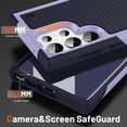thumbnail image 4 of Designed for Samsung Galaxy S23 Ultra Case 2 in 1 Gift Militay Grade Drop Protective Rugged Heavy Duty Cover Shockproof Case for Galaxy S23 Ultra Phone Case for women men boy girl (Purple+Blue), 4 of 9