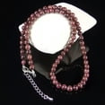 thumbnail image 2 of K-KED 3pcs natural gemstone beads necklace 6mm jasper jade agate quartz amethyst-garnet, 2 of 6