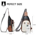 thumbnail image 4 of 7L Sling Bag for Women & Men, Leather Anti-Theft Crossbody Backpack, Small Daypack Fanny Pack for Travel, Hiking, and Work, 4 of 9