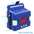 thumbnail image 2 of UBesGoo Kid 7 Treble Buttons 2 Bass Buttons Piano Accordion w/ Strap Musical Toy Blue, 2 of 9