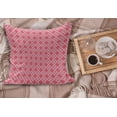 thumbnail image 2 of Ethnic Fluffy Throw Pillow Cushion Cover, Traditional Russian Slavic Stitch Pattern in Graphic Needlework Style Design, Decorative Square Accent Pillow Case, 18" x 18", White and Red, by Ambesonne, 2 of 5