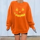 thumbnail image 2 of Sudadera de manga larga informal con cuello redondo y estampado de Halloween para mujer Fridja  hj2827, 2 of 7
