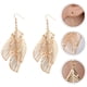 thumbnail image 3 of EeaseMX 1 par de pendientes de hojas multicapa, sencillos, con hojas huecas, estilo vintage, 3 of 6