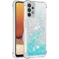 thumbnail image 3 of Compatible with Samsung Galaxy A32 5G Case Glitter Liquid Cute Clear Phone Case Floating Quicksand Shockproof Protective Bumper Silicone TPU Case for Samsung Galaxy A32 5G Star Blue YB, 3 of 12