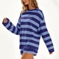 thumbnail image 5 of LEKWK Womens Athletic Sets Striped Preppy Activewear 2 Piece Workout Sets Long Sleeve Top And Shorts Golf Gym Sporty Running Matching Set, 5 of 6