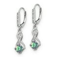 thumbnail image 2 of Primal Silver Sterling Silver Created Alexandrite and Diamond Earrings, 2 of 5
