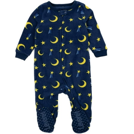 

Leveret Kids Boys Girls Footed Fleece Pajama Moon 2 Year