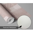 thumbnail image 6 of S4Sassy Patchwork Stitch Print Wallpaper - Asian Style Wall Covering, 25" x 360" Self-Adhesive Textured Vinyl Wallpaper, Decorative Wall Wrap, Easy DIY Wall Covering For Bedrooms - Pink, 6 of 9