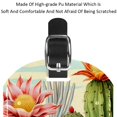 thumbnail image 4 of Square 2Pack PU Leather Cactus Cruise Luggage Tag with Privacy Cover and Name ID Tag for Travel Handbags Backpacks Luggage Tags, 4 of 6